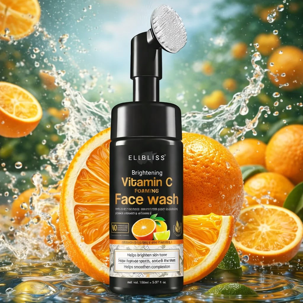 Elibliss Vitamin C Face Wash – Skin Brightening Cleanser for Glowing Skin (1 Pack)
