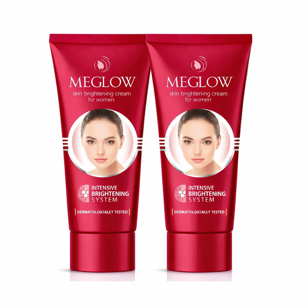 Meglow Skin Brightening Face Cream for Women | SPF 15 | Aloe Vera, Cucumber Extract & Vitamin E | Soft, Glowing & Radiant Skin | 50 g (Pack of 2)