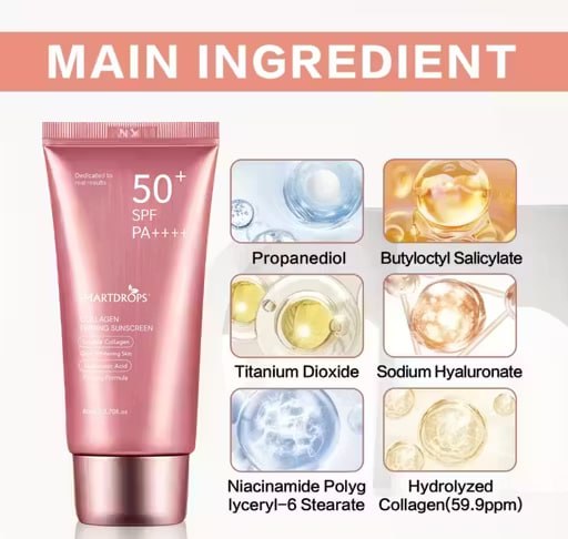 Smartdrops SPF 50 PA++++ Sunscreen Cream | Protective Sun Shield for Face | Soft Finish & Smooth Application | 80 ml (Pack of 3)