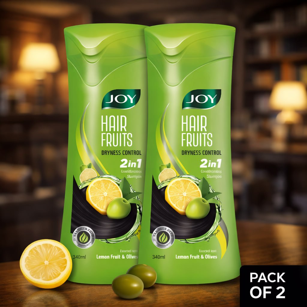 Joy Dryness Control Nourishing Shampoo Combo – Soft & Hydrated Hair | 2 × 340ml (680ml)