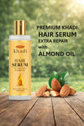 Khadi Extra Repair Hair Serum – Almond Oil & Ferment Enriched | Silky Smooth & Shiny Hair | 100ml