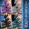 Dot Beauty Color Rich Nail Paint HD Shine Combo (Set of 4) | Long Lasting High Definition Nail Polish | Dazzling Glossy Finish Nail Colors