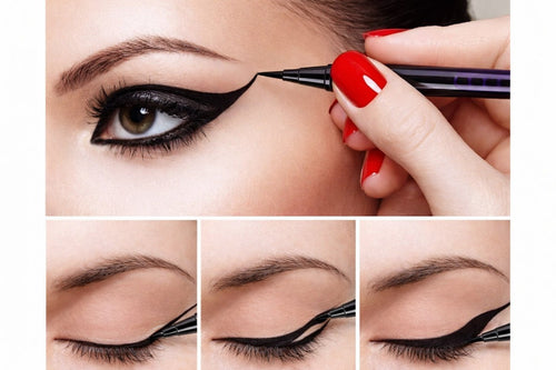 3 Pcs Eyeliner & Kajal Pen Set | Waterproof Long Lasting Eye Liner | Smudge Proof Black Kajal for Bold Eye Makeup