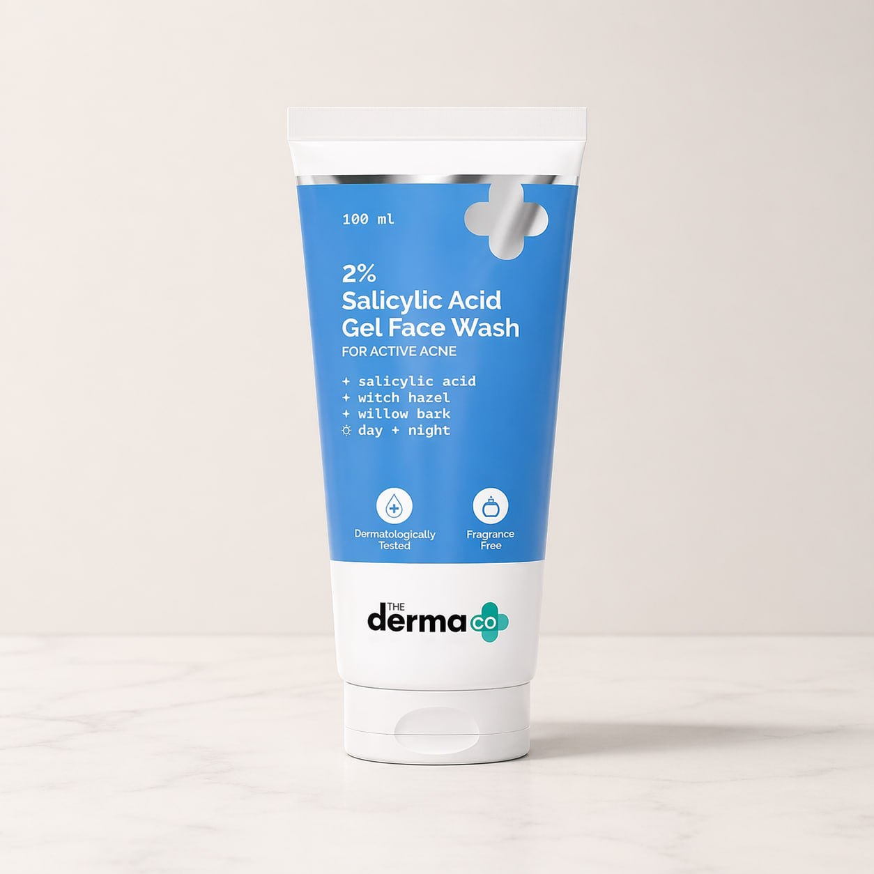 The Derma Co 2% Salicylic Acid Gel Face Wash | Acne Control Face Wash with Witch Hazel & Willow Bark | Oil Control Cleanser (100 ml)