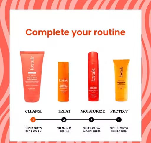 Foxtale Super Glow Face Wash | Vitamin C & Papaya Enzymes Cleanser | Brightening Face Wash for Tan Removal & Radiant Skin (150 ml)