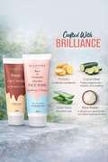 Glamveda Rice & Ceramide & Poatato Face Wash For Men & Women , Face Wash & Scrubs For Brigetning Pigmentation Whitening (pack of 2)
